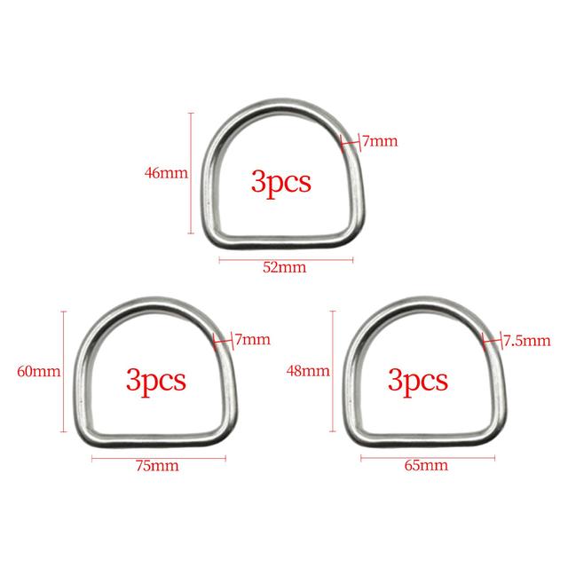 3Pcs Welded Heavy D Rings Heavy Duty Multi Purpose Metal Loops Buckles for  Hardware Bags Ring Bags Crafts Keychains Straps Ties - AliExpress